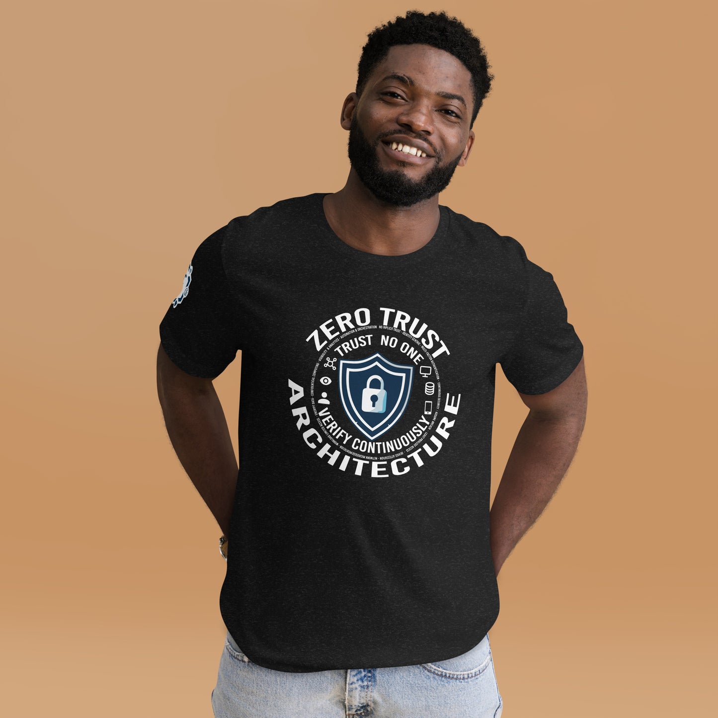 Zero Trust Architecture for cybersecurity professional T-Shirt - White and Dark