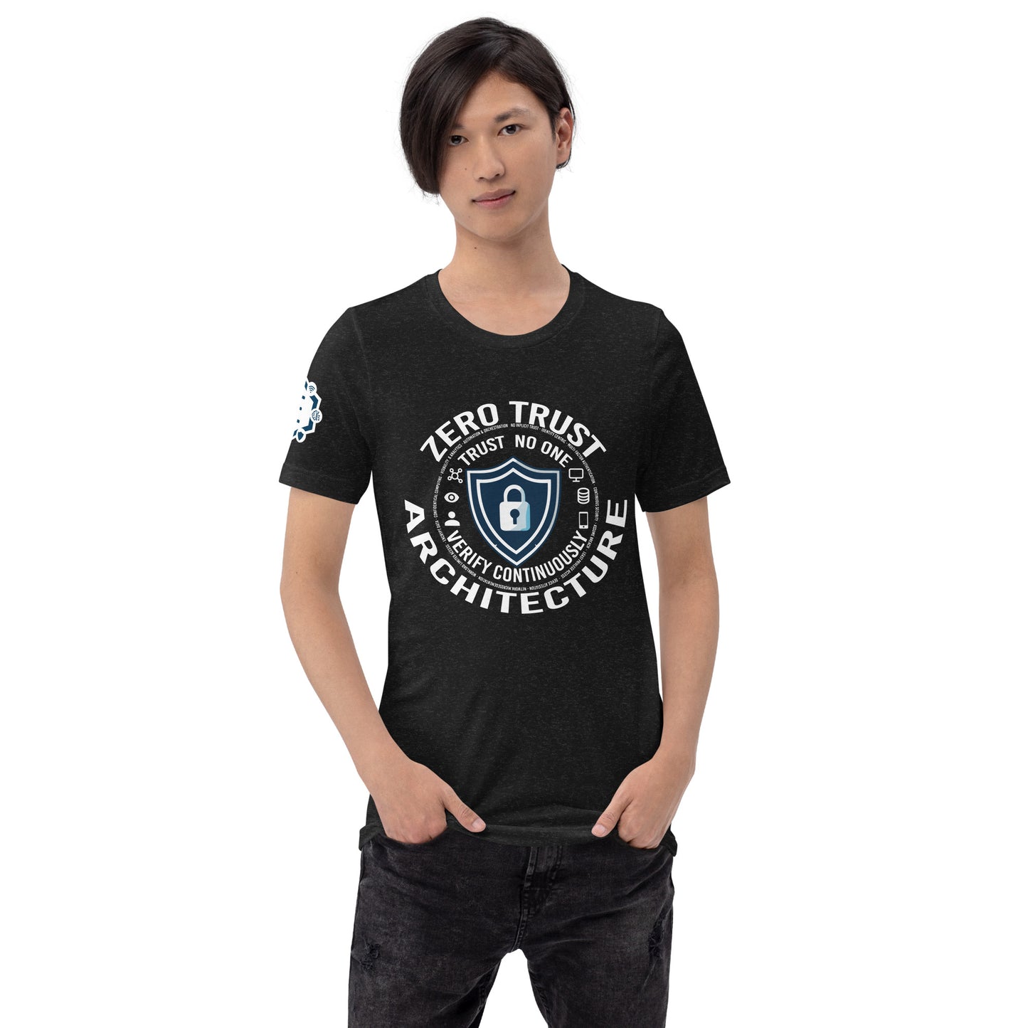 Zero Trust Architecture for cybersecurity professional T-Shirt - White and Dark