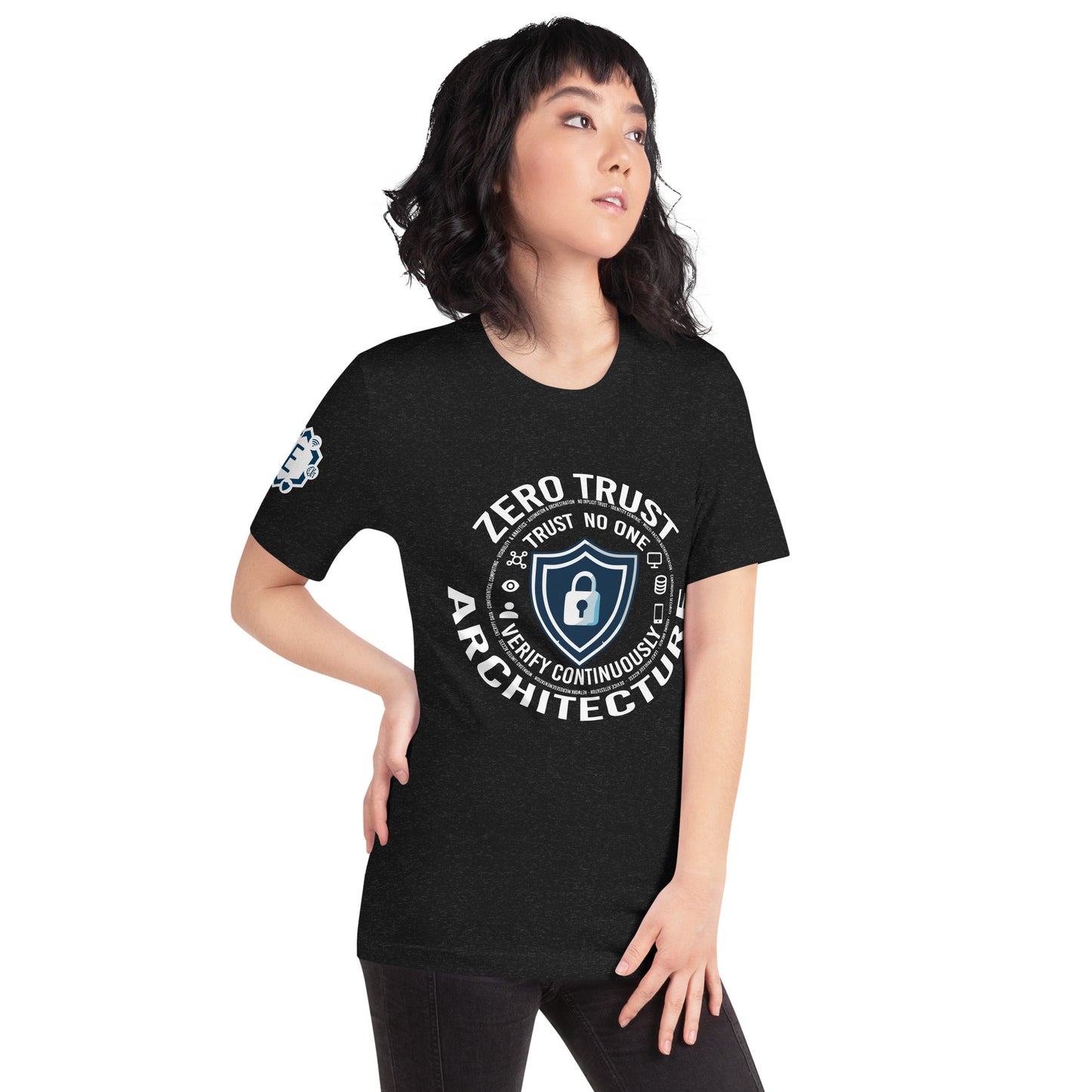 Zero Trust Architecture for cybersecurity professional T-Shirt - White and Dark